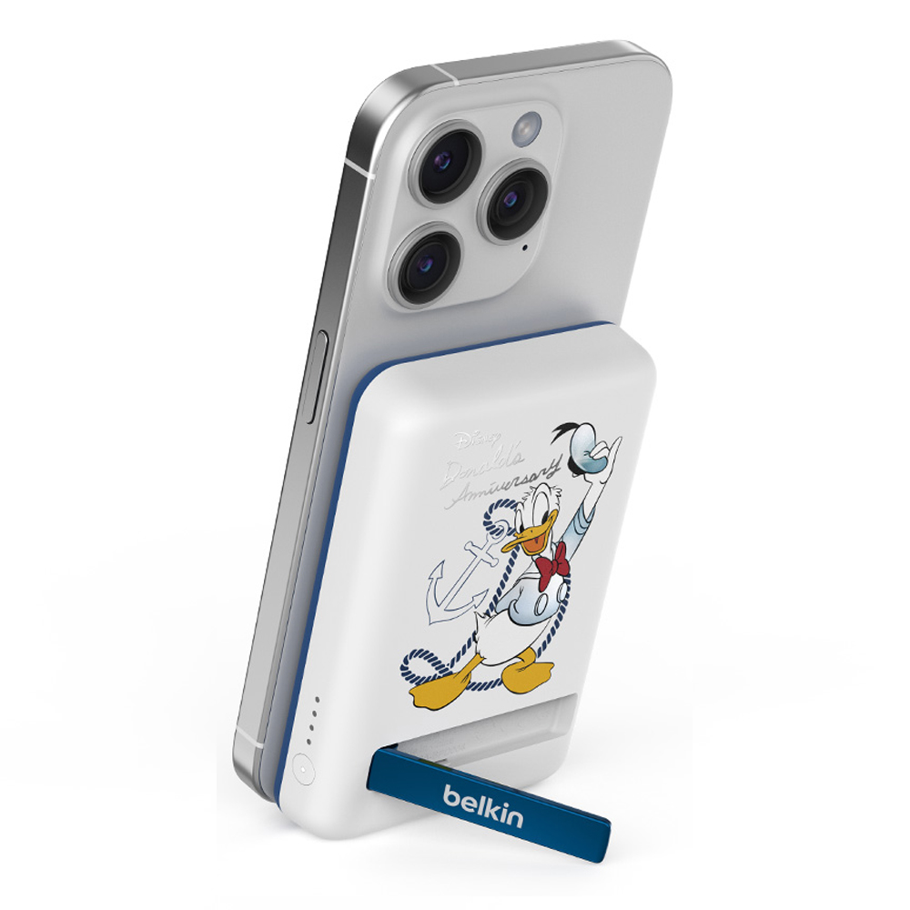 벨킨 마그네틱 무선 충전 보조배터리 5000mAh, BPD004qcNB-DY, 스탠드 디즈니 도날드 덕 54,900원