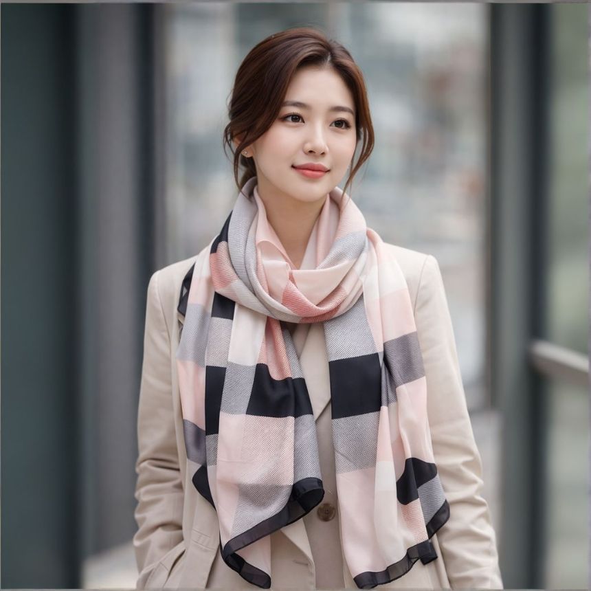 바이트랜드 여성패션롱스카프 데일리 잉글리쉬 체크 격자 무늬 숄 머플러 롱 스카프 2종 18,900원