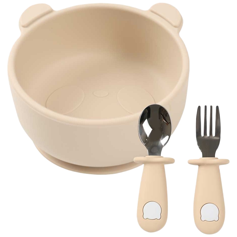 베어블리 자기주도 이유식 2종 세트 (흡착볼+스푼포크), 베이지, 흡착볼+스텐 스푼포크, 1개 16,900원