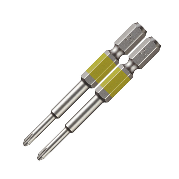 베셀 비트 GS161065 6.35x1x65mm 단두 고사이 엑스하드강 컬러 자석 십자 드라이버비트 2PCS 세트 6,000원