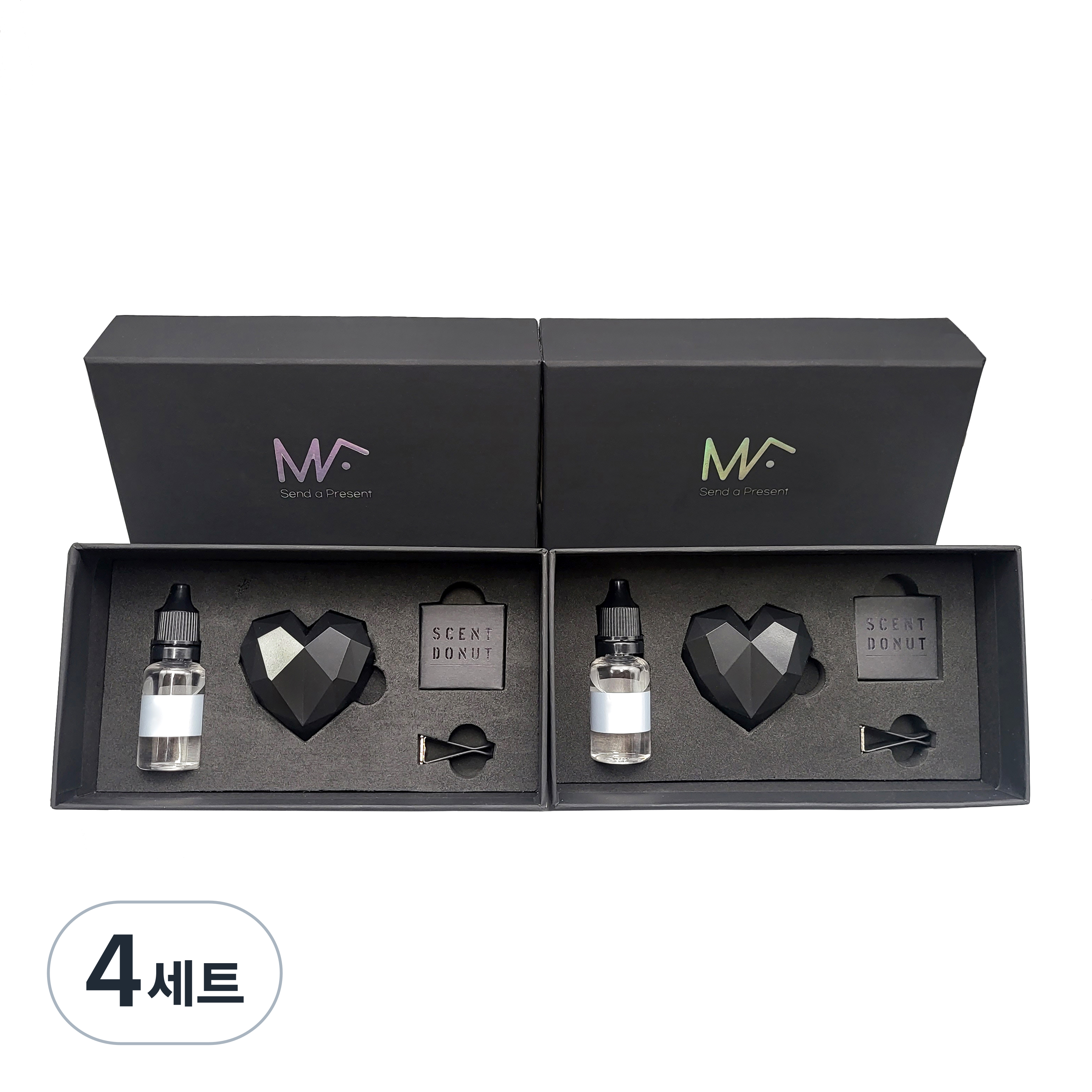 엠퓨처 차량용 하트 방향제 매트 블랙 2p + 오일 15ml x 2p + 3cm 클립 2p + 오일솜 2p 98,000원