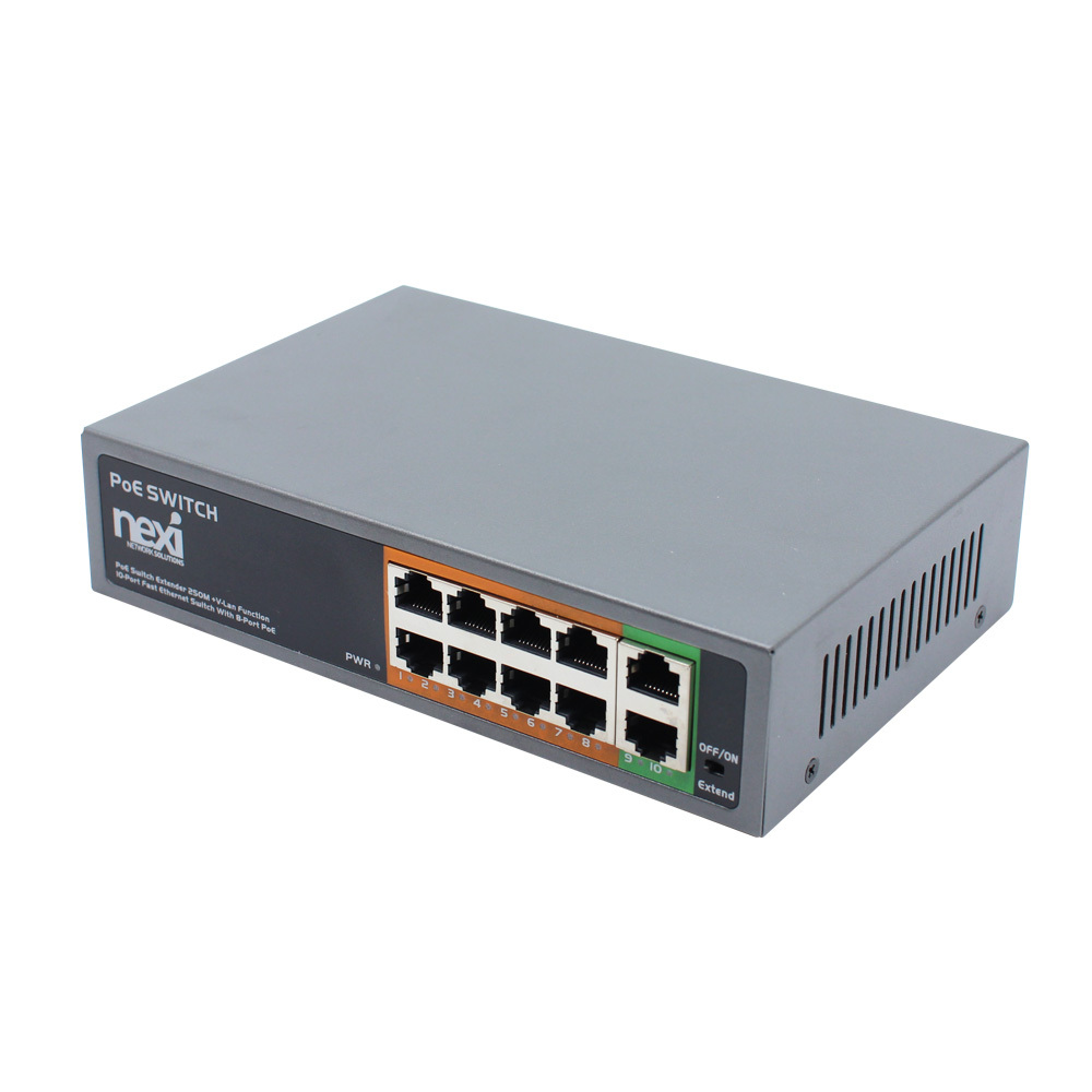 넥시 10포트 스위칭 허브 PoE 8포트 2포트 일반 랜포트 랜 72,000원