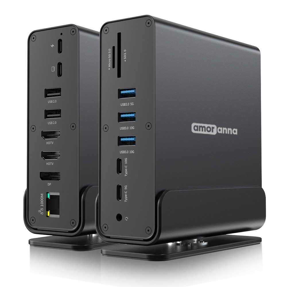 아모란나 C타입 15in1 멀티 허브 USB4 도킹스테이션 트리플 듀얼 4K 60hz 모니터 249,000원