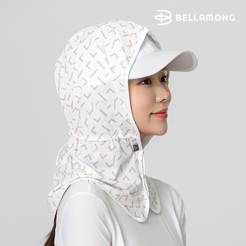 벨라몽 골프 두건 국산 햇빛가리개 머리두건 뒷목가리개 후드스타일 얼굴자외선, 1개, 화이트 26,000원