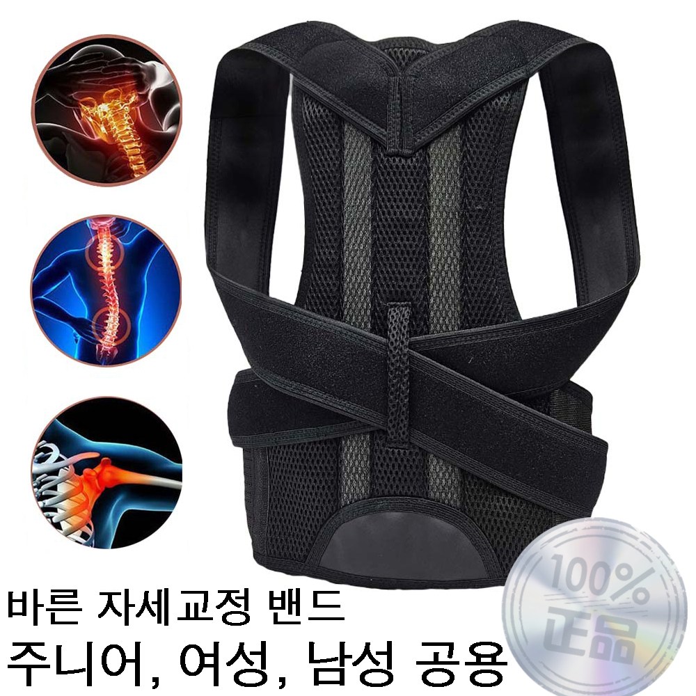 라온피플 바른 자세교정 밴드 주니어, 여성, 남성 공용 어깨밴드 척추밴드, 1개 23,900원