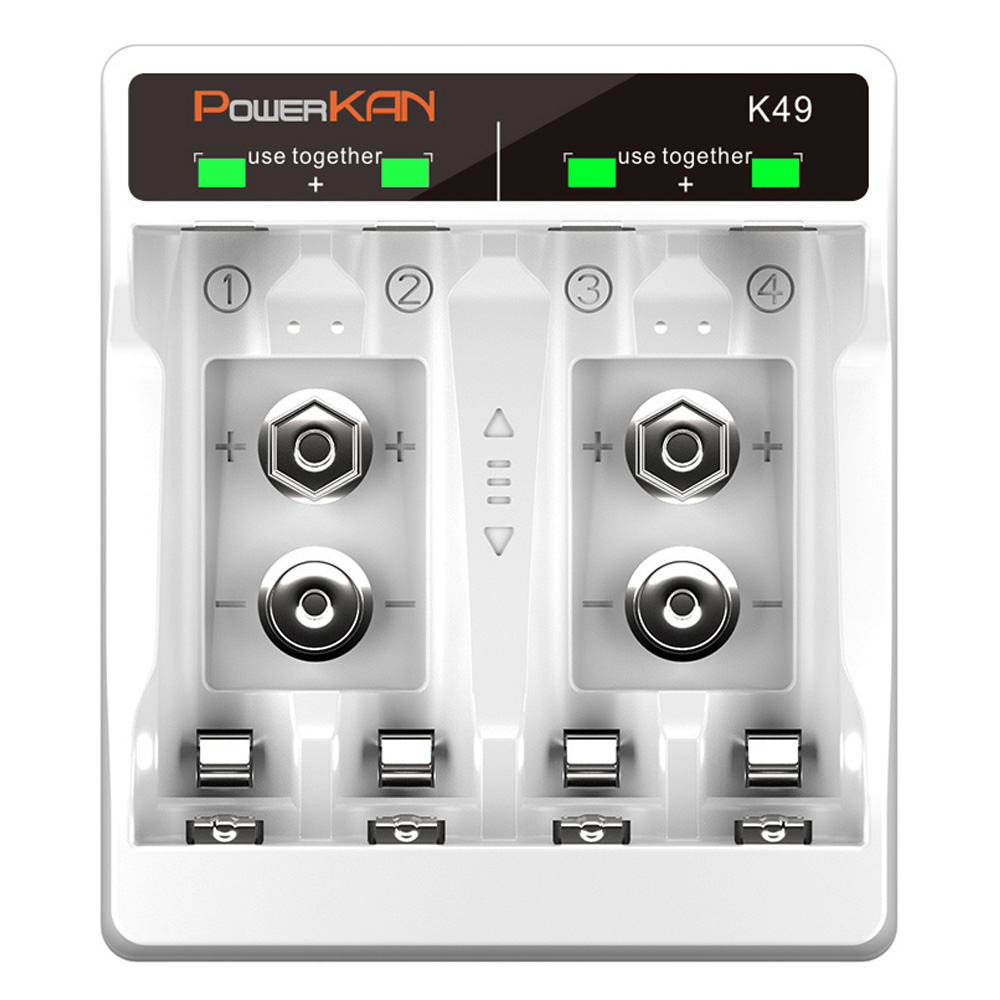POWERKAN 니켈수소 1.2V K49(화이트) 건전지 충전 AA AAA K49 Ni-MH 8.4V 과충전방지 LED표시 파워칸 네모배터리 충전기, 1개 11,550원