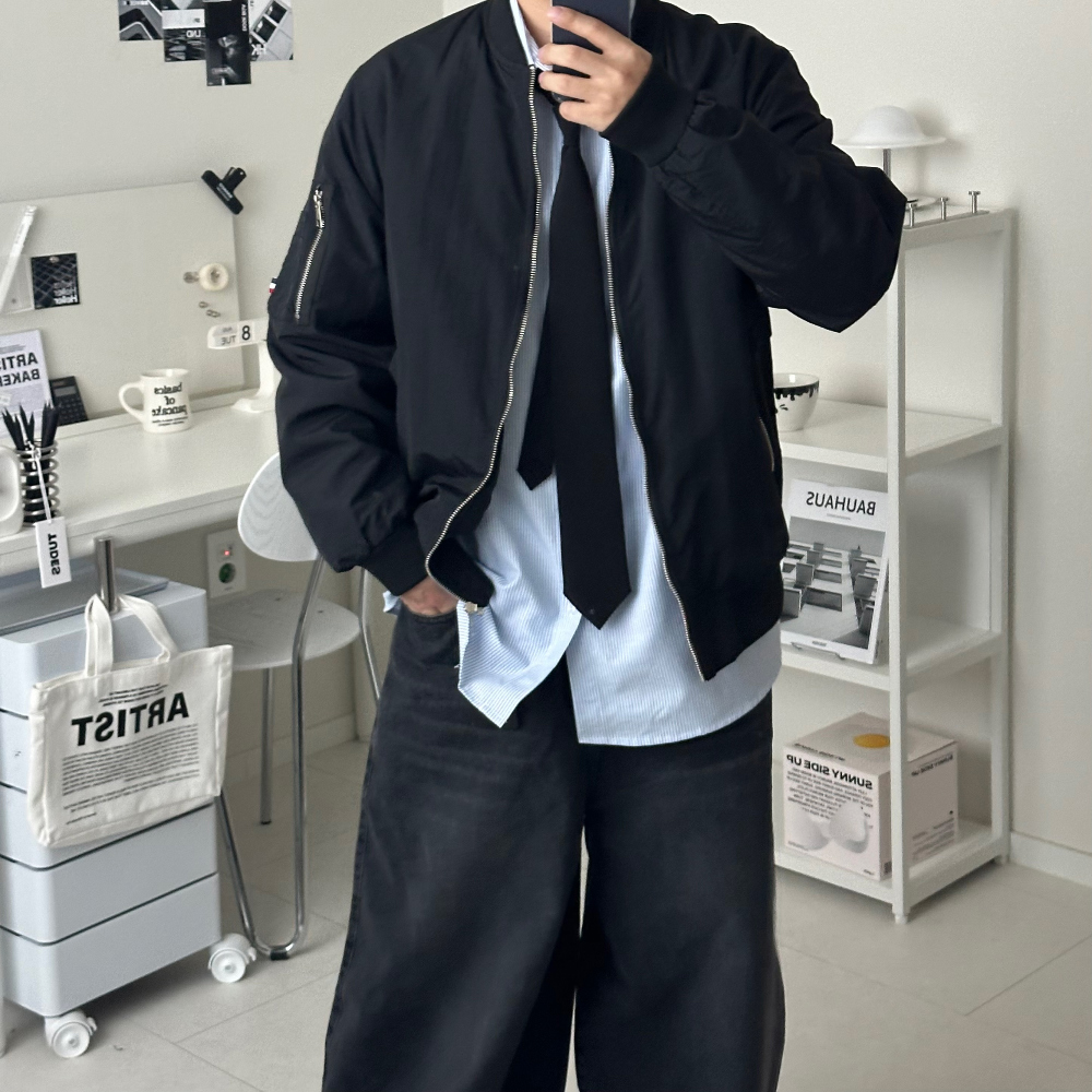 르위 남자 오버핏 블루종 항공점퍼 MA-1 29,900원