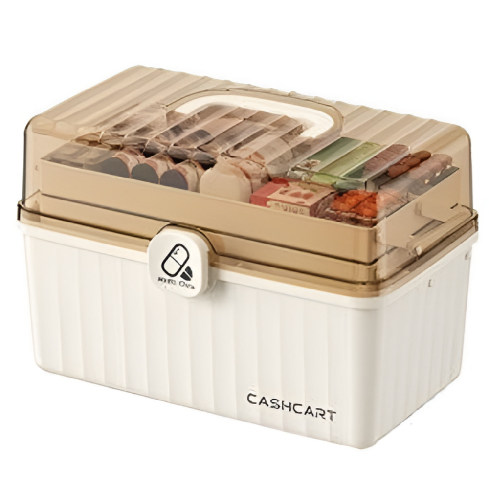 캐쉬카트 구급상자 3단 약통 케이스, 1개 18,000원