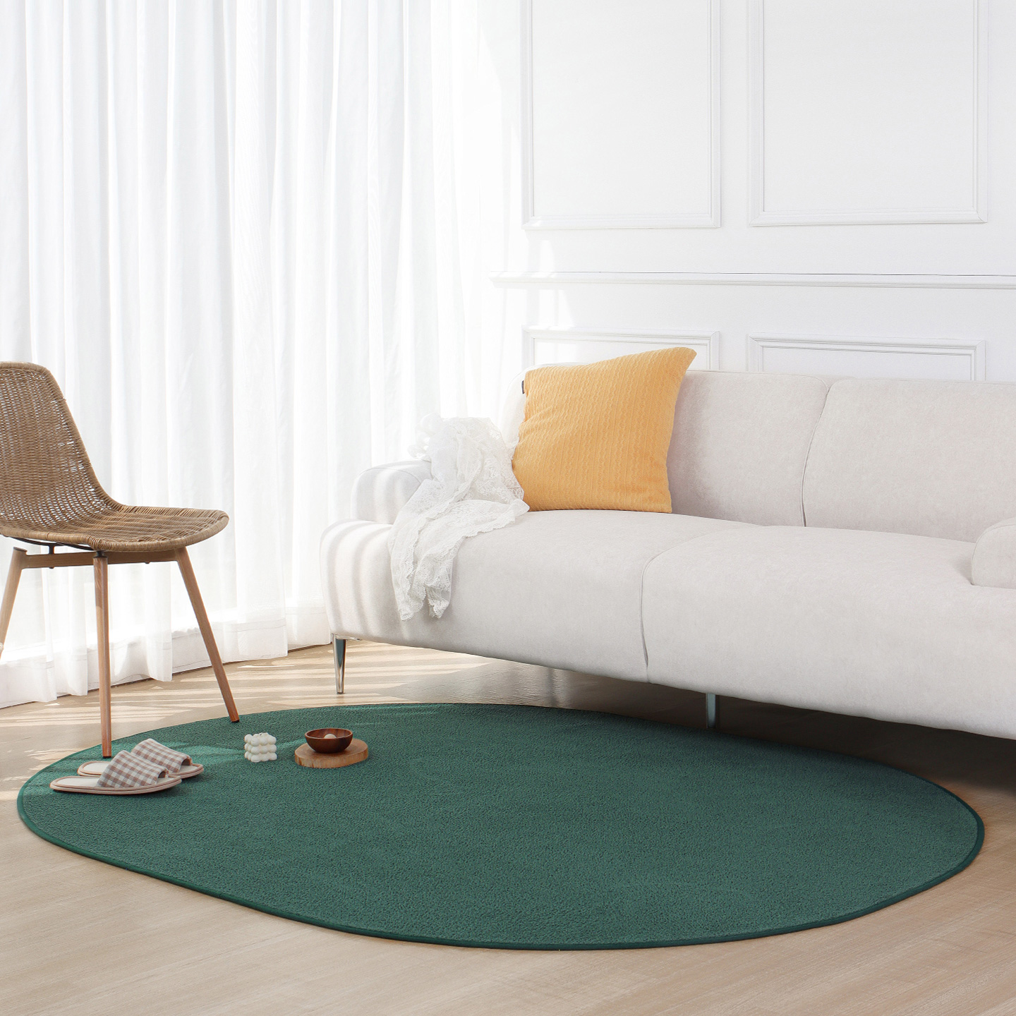 레시앙뜨 파스텔 타원형 단모 러그 카페트 6,710원