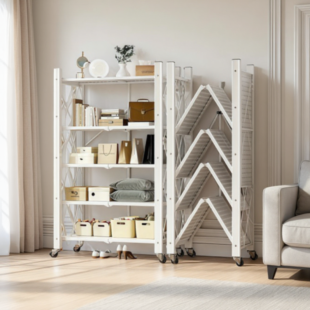 오브민 원터치 폴딩 이동식 수납 접이식 철제 선반 32,980원