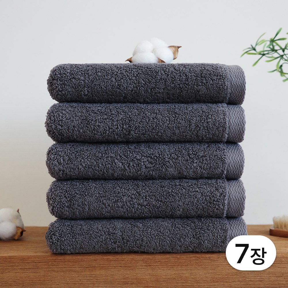 송월타월 메르디앙 40수 170g 호텔수건, 차콜그레이, 7개 35,000원