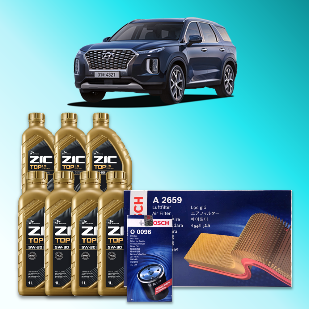 팰리세이드 (LX2) 2.2 디젤 엔진오일세트 SK 지크 탑 LS 5W30 (ZIC TOP LS) 121,300원