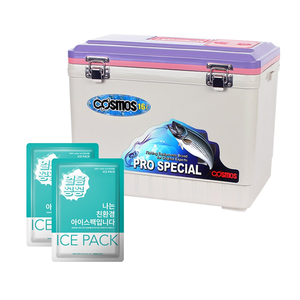 코스모스 아이스박스 16L 낚시용 + 소형 아이스팩 2ea 65,000원