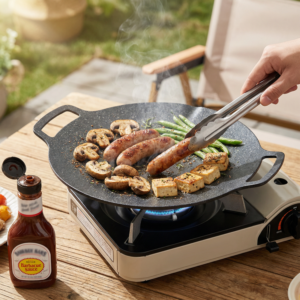 R Succeed I 캠핑 그리들팬 옥외 그릴 인덕션 범용 구이판 원형 불판 15,620원