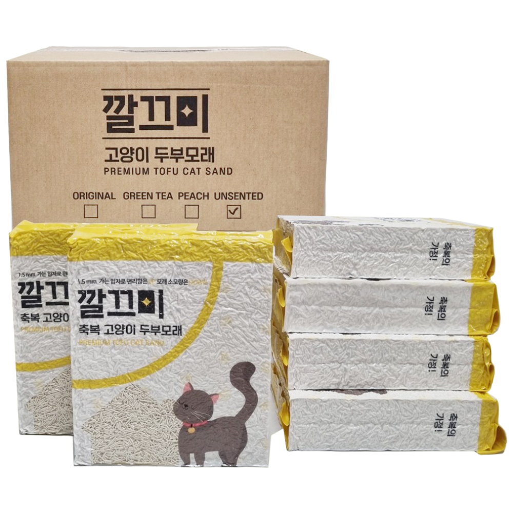 고양이두부모래 1.5mm 극세사입자, 8L, 6개, 오리지날(밀크향) 32,900원
