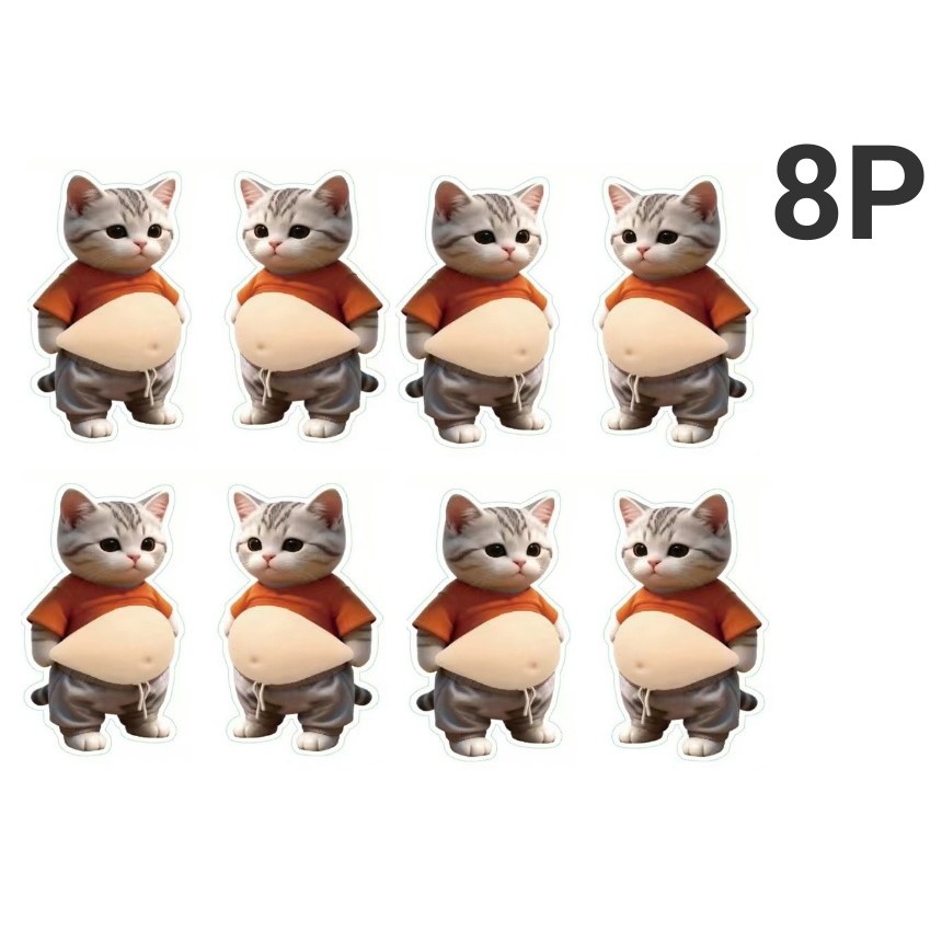 제이영스 문콕방지 말랑이 스티커 스트레스해소 차량용 스티커 4+4, 8개, 고양이 10,900원