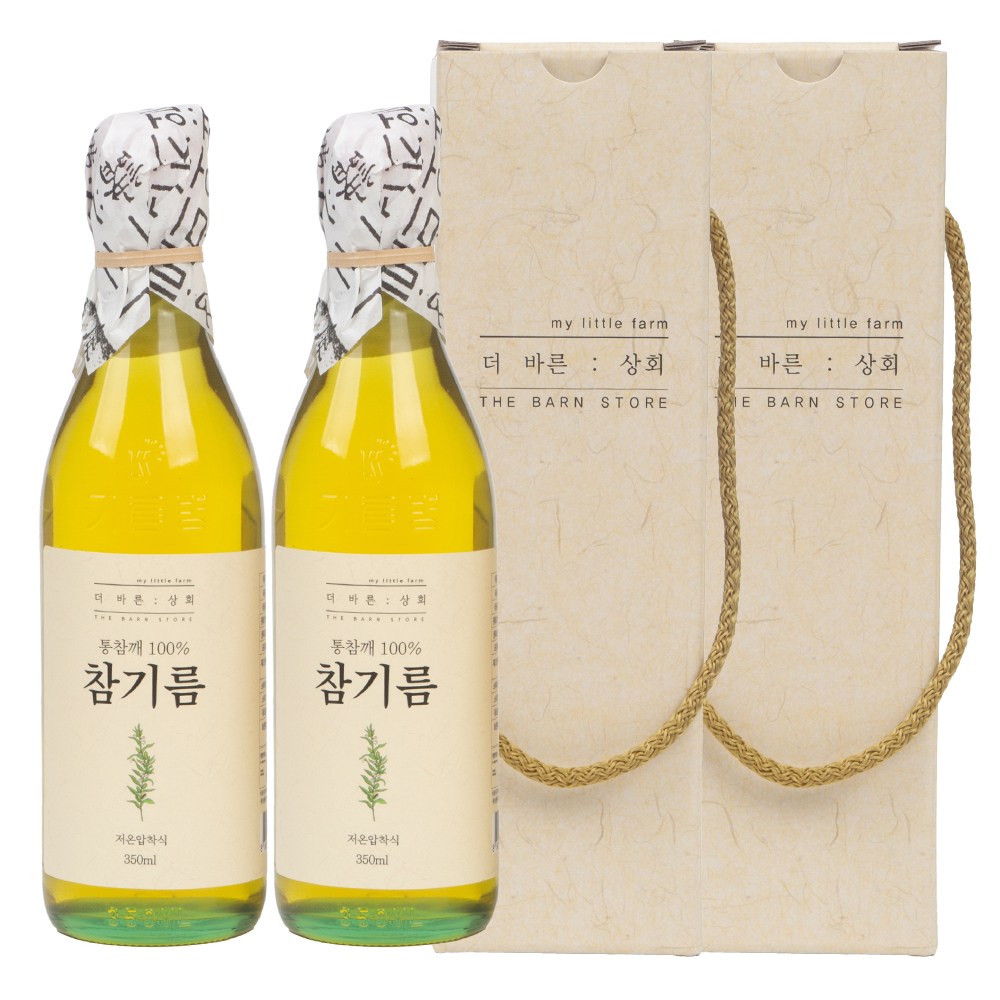 [ 마음을전해드립니다 ] 더바른상회 1구 선물세트 7호 ( 외국산 저온 압착 참기름350ml ), 2개, 350ml 31,900원