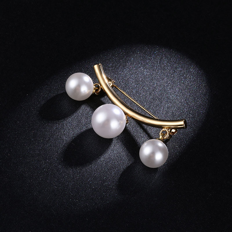 NXNA 14K 골드 천연 진주 브로치 여 일자 고급 브로치 나비 핀 스카프 버클 선물용 도금 CS-XZ009 32,280원