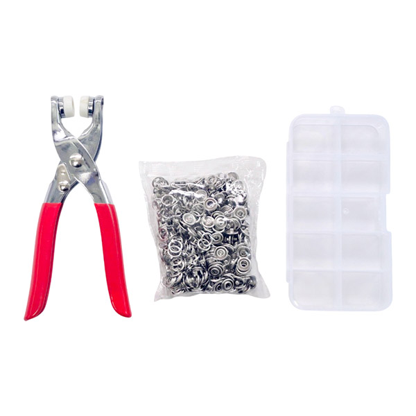 똑딱이 단추 펀치세트 단추 100세트 단추달기 펜치, 1개, 03.은색단추 6,280원