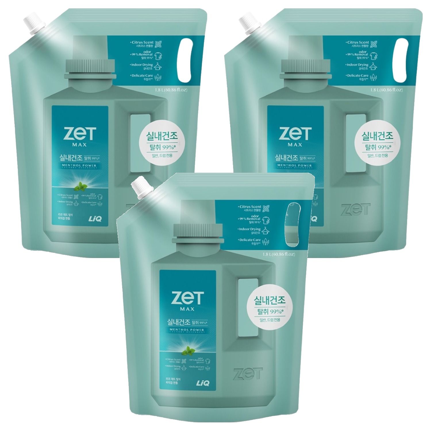 리큐 제트 맥스 실내건조 탈취 파워겔 시트러스 멘톨향 액상세제 리필 27,600원