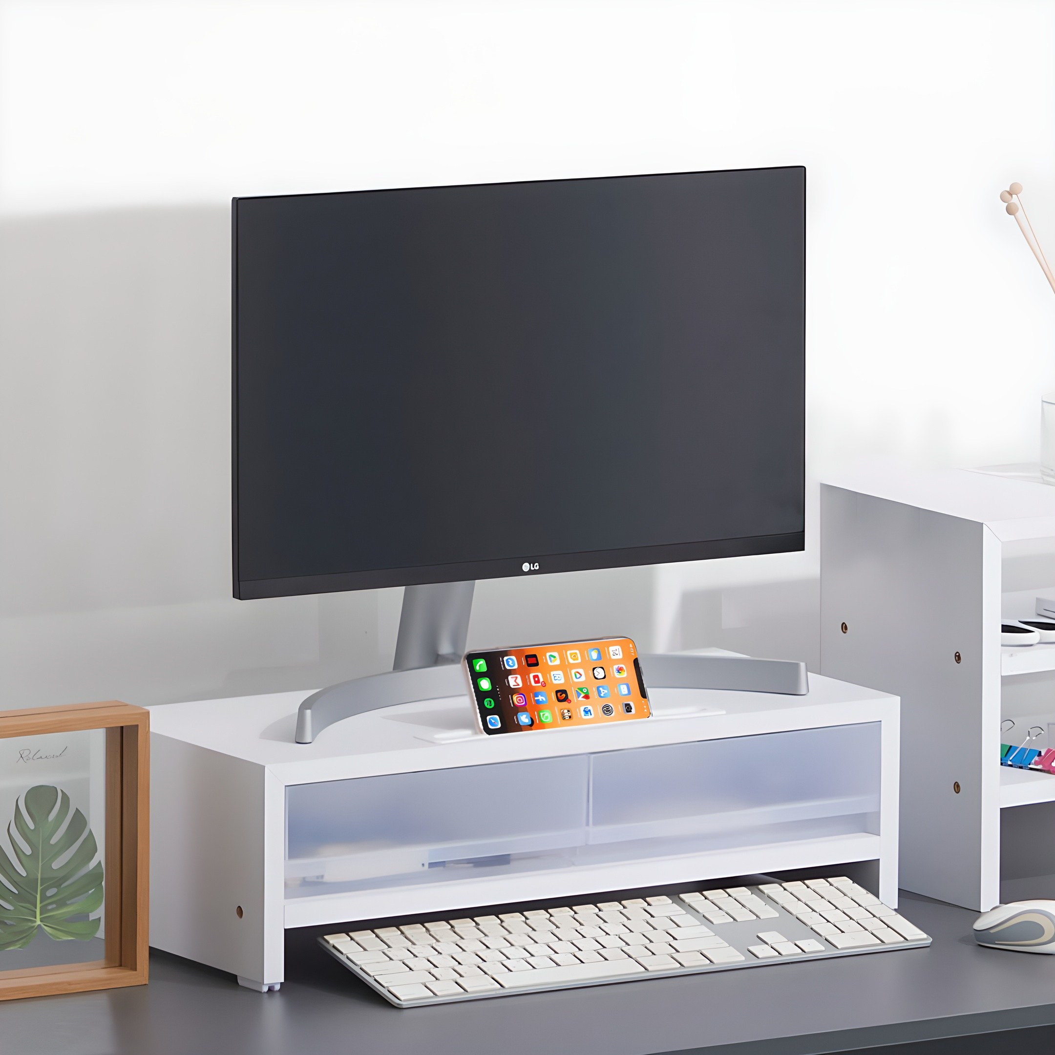 우드웰 서랍형 2단 모니터 받침대 MT-09 19,900원