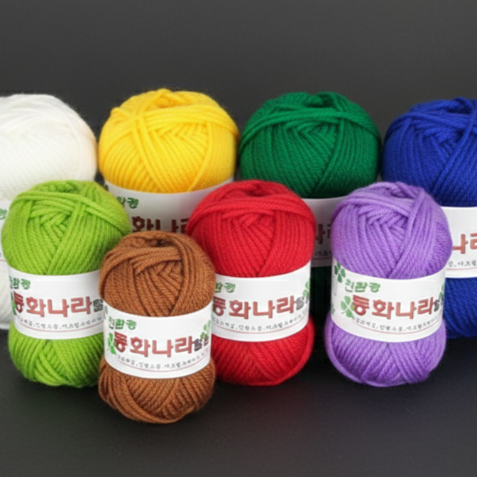 아크릴털실 14색-낱개 뜨개실 손뜨개 뜨개질 만들기재료, 1개, 빨강 1,000원