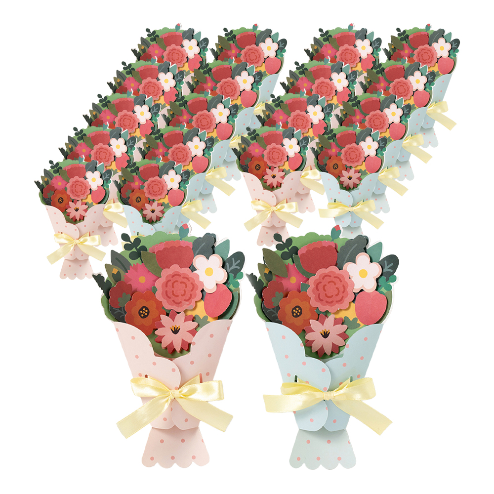 민화샵 꽃다발 감사카드 만들기 2종 세트, 혼합색상, 10개 15,000원