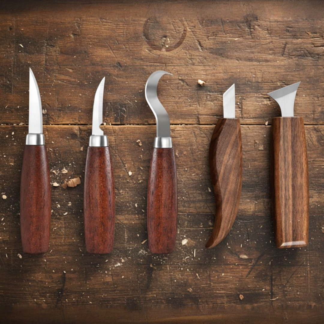 다용도 우드카빙 목공예 초보 원목 조각도 조각칼 5종 세트 15,800원