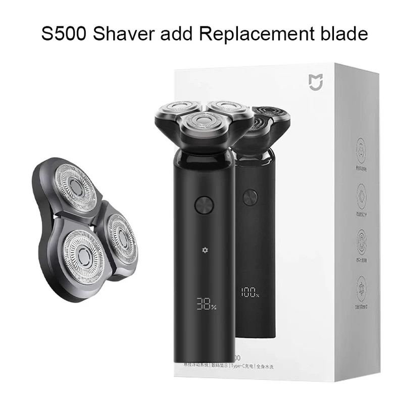 XIAOMI MIJIA 전기 면도기 S500 Type-C 충전식 습식 건식 남성용 IPX7 완전 방수 LED 디스플레이 60분 배터 71,800원