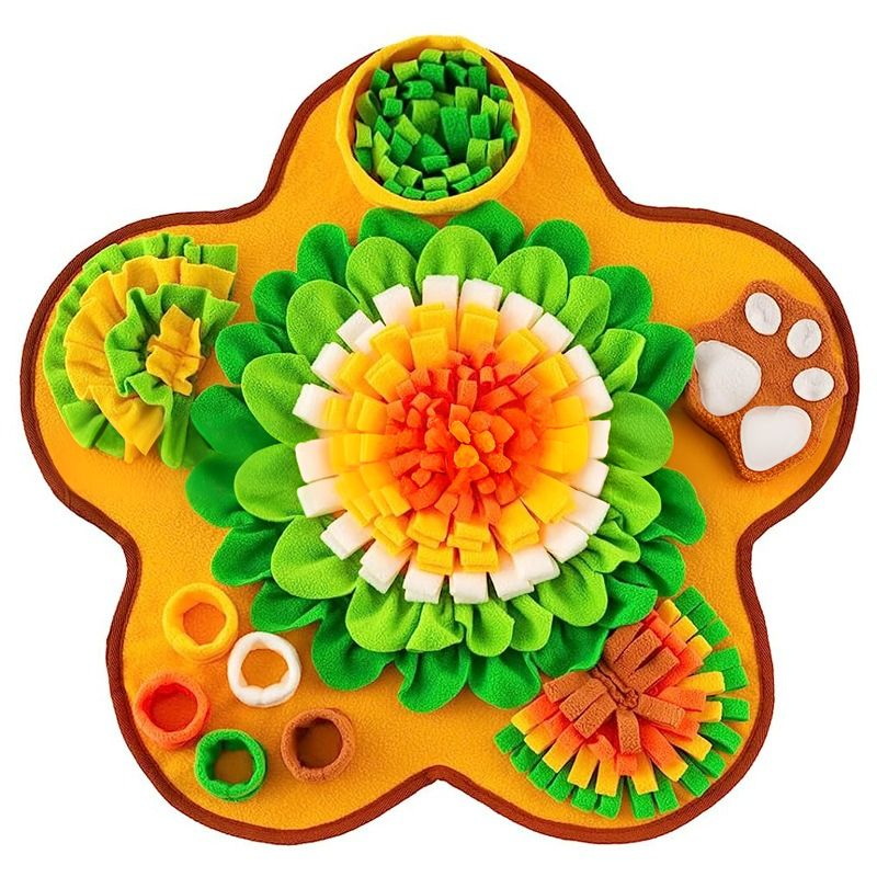 오브펫 강아지 노즈워크 장난감 플라워 담요 매트, 1개, 혼합색상 15,500원