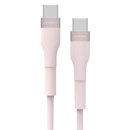 로랜텍 60W PD 파스텔 C to C 초고속충전 케이블, 1개, 핑크, 2.4m 6,890원