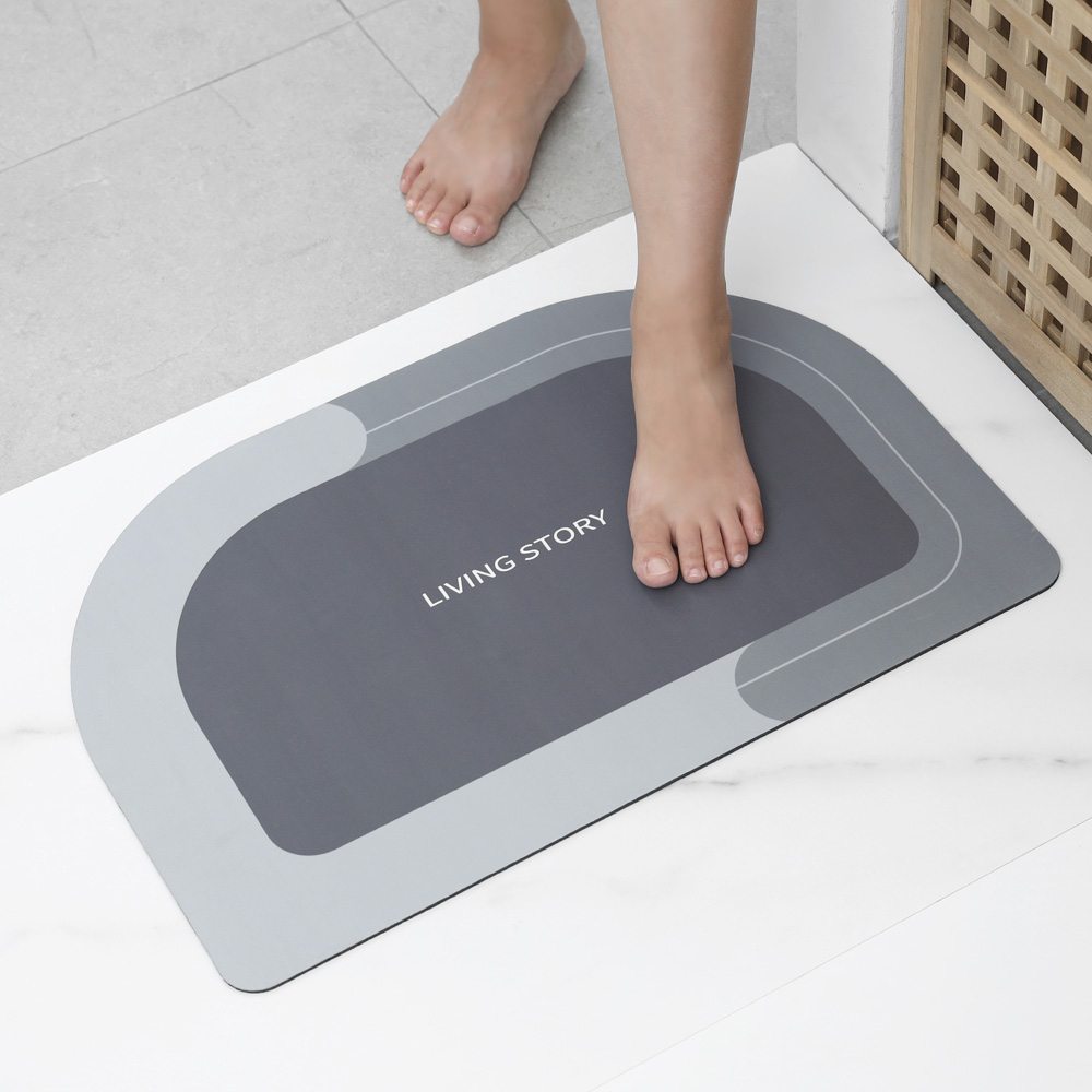 1+1 빨아쓰는 규조토 매트 주방 발매트 욕실매트, 그레이+다크그레이  2p세트 14,800원