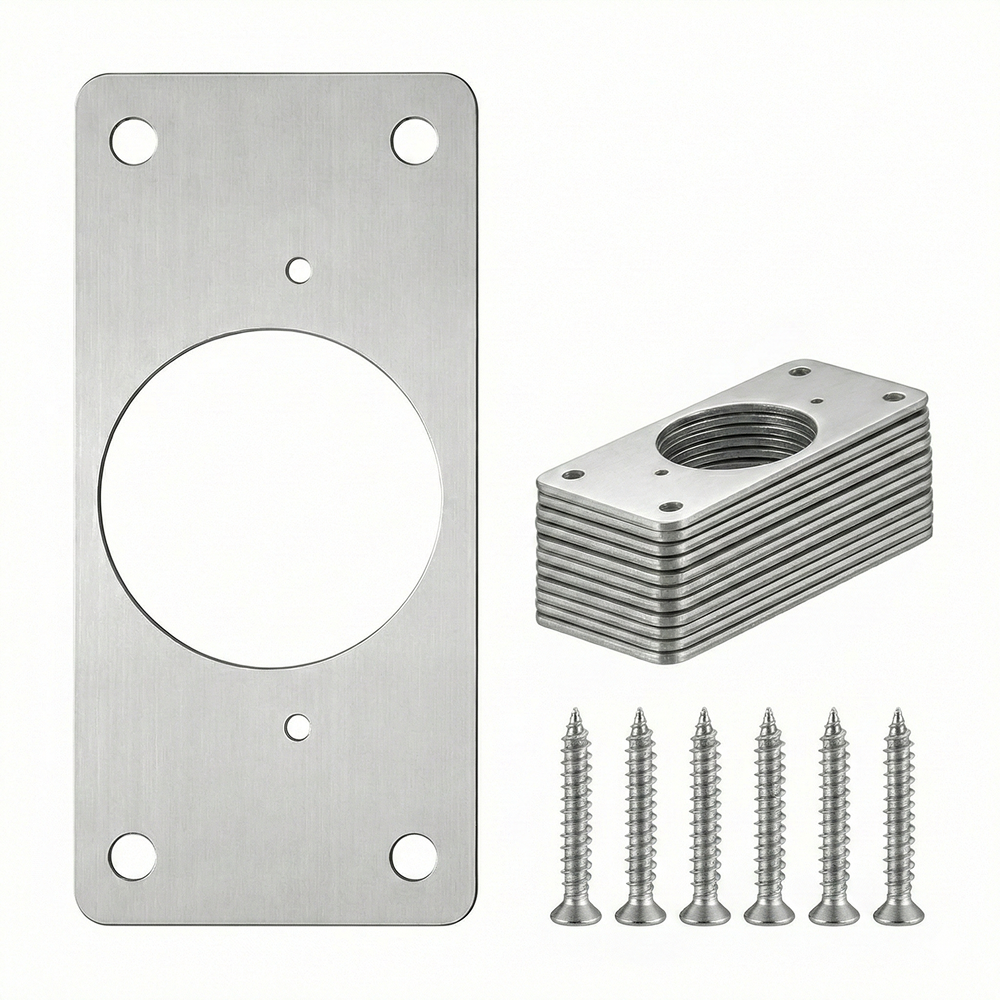 스테인리스 힌지 보강판 35mm 경첩 수리판 싱크대 문짝 보수 플레이트 경첩보강철판 A형, 12개 10,100원