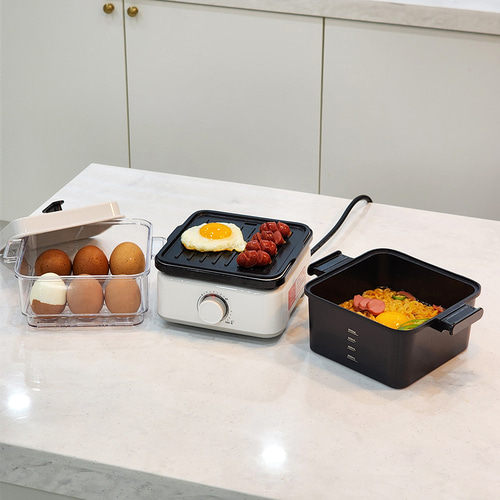 3in1 다용도 멀티쿠커 1인용 소형 전기 냄비 포트 계란삶는 그릴 33,000원