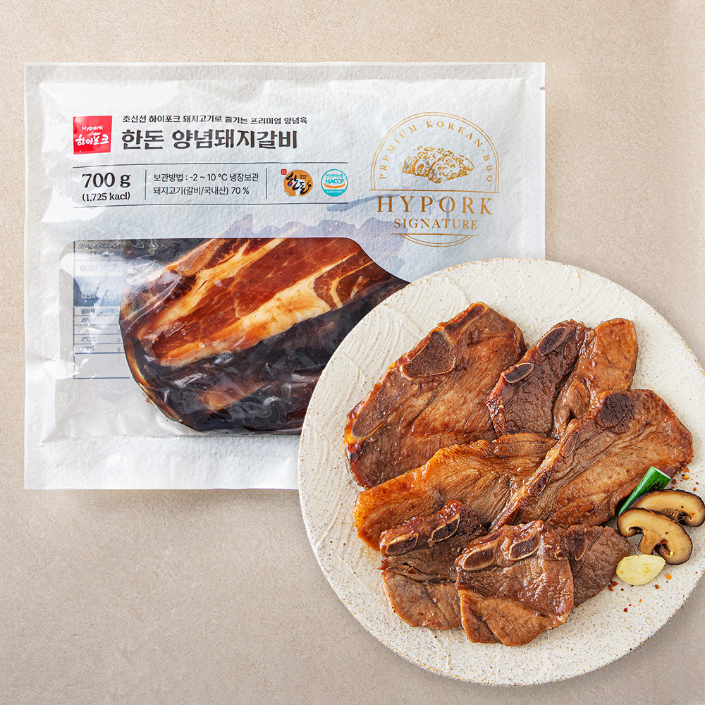 [로켓프레시] 하이포크 한돈 양념 돼지 갈비, 700g, 1개 13,900원
