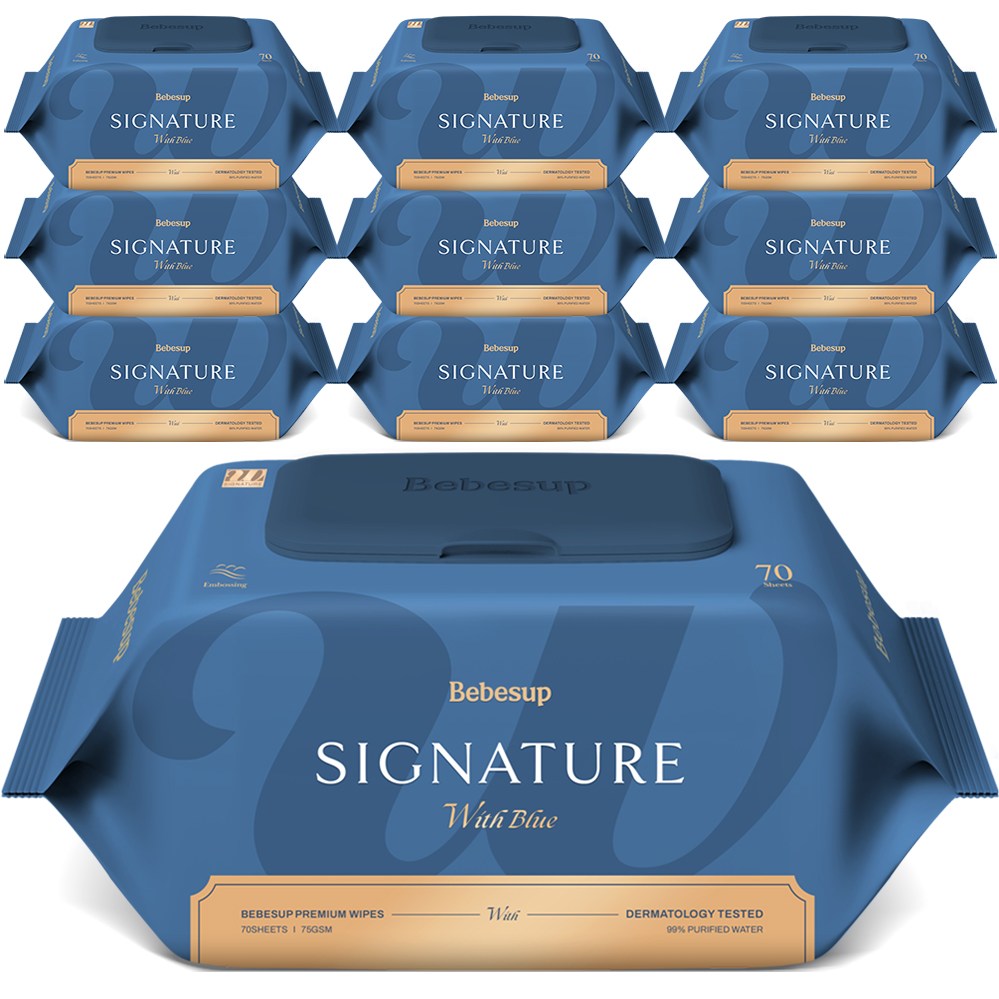 베베숲 시그니처 위드 블루 아기물티슈 캡형 17,850원