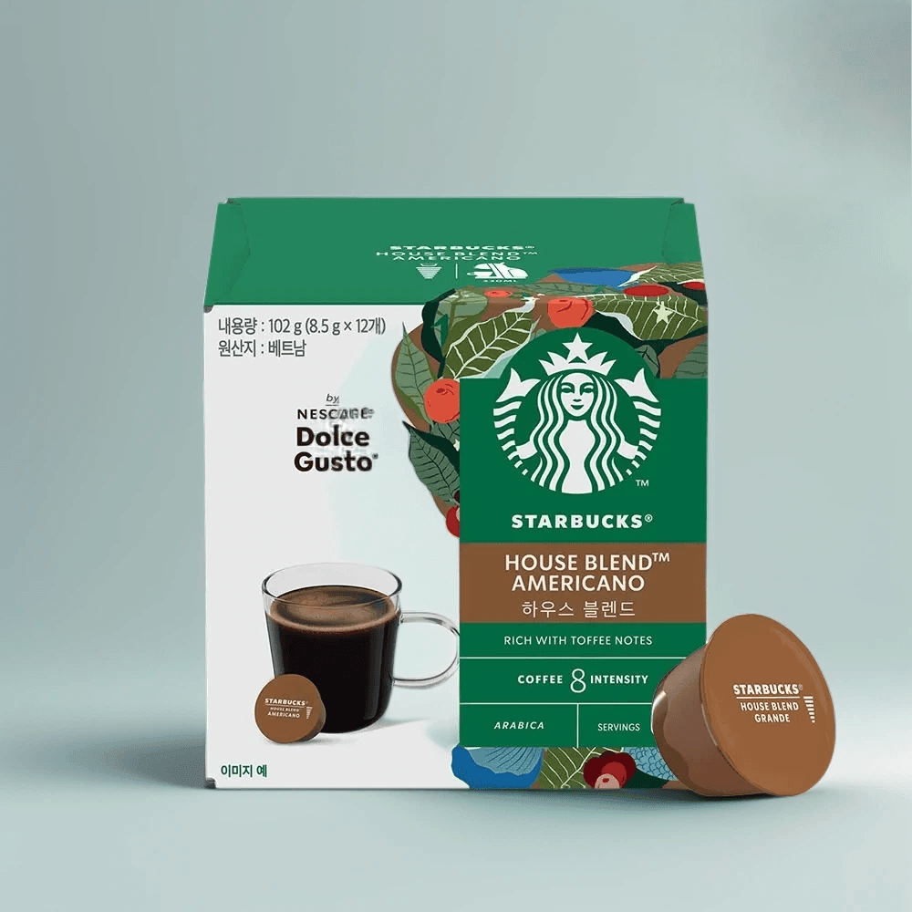 스타벅스 캡슐커피 by 네스카페 돌체구스토 하우스 블렌드 학교 학원 병원 사무실 탕비실 교무실 행정실 공장 간식 휴식 커피 12,400원