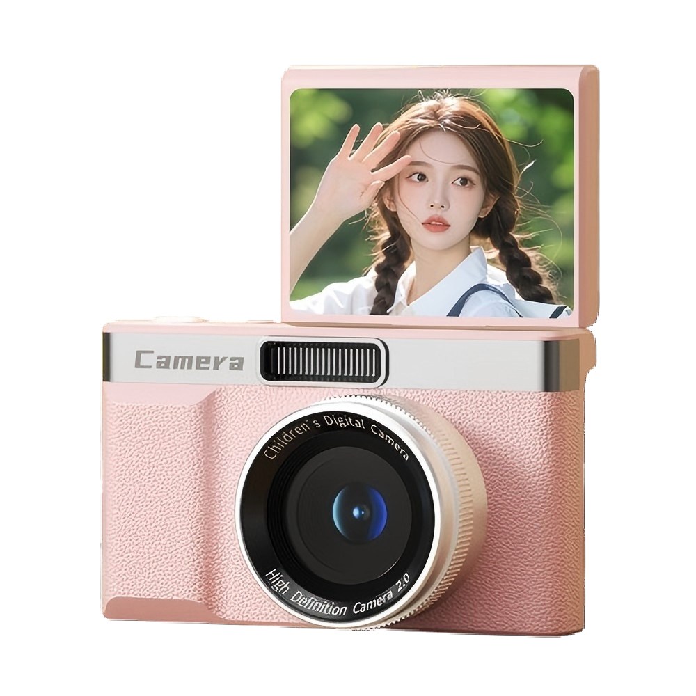 180도 회전 화면 빈티지 디지털 카메라 휴대용 소형 감성 인생 여행용, Z006-64GB(핑크) 48,800원
