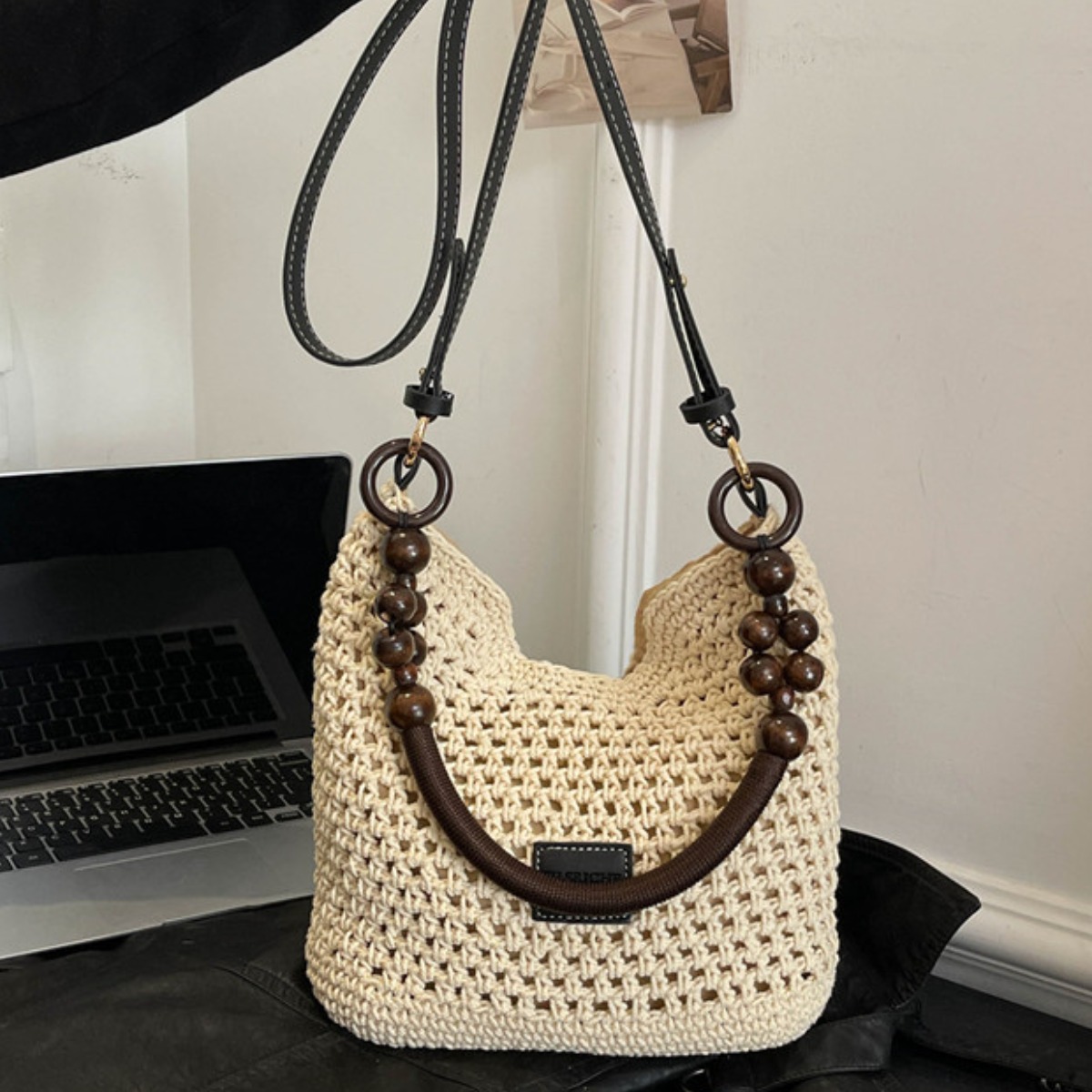 루멘마르스 여성 뜨개 가방 네트 다용도 여름 숄더백 비치 백 대용량 토트백 에코백 라탄백 24,500원