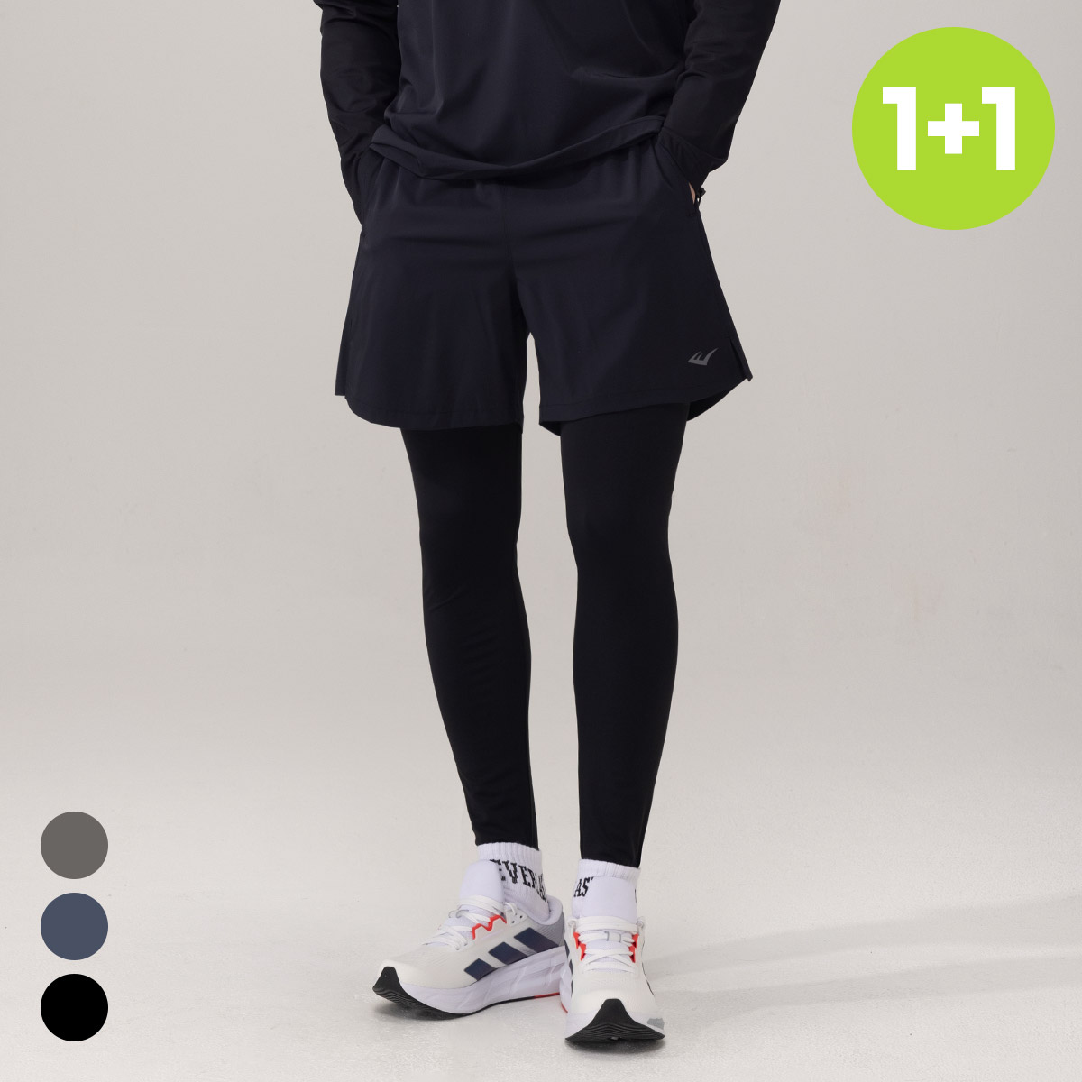 에버라스트 1+1 남자 반바지 레깅스 4부 러닝 슈트 81,000원