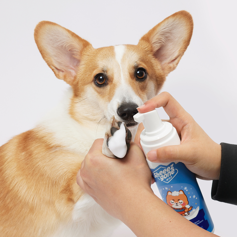 쉬즈곤 반려동물 저자극 보습케어 산책용 워터리스 발샴푸 9,900원