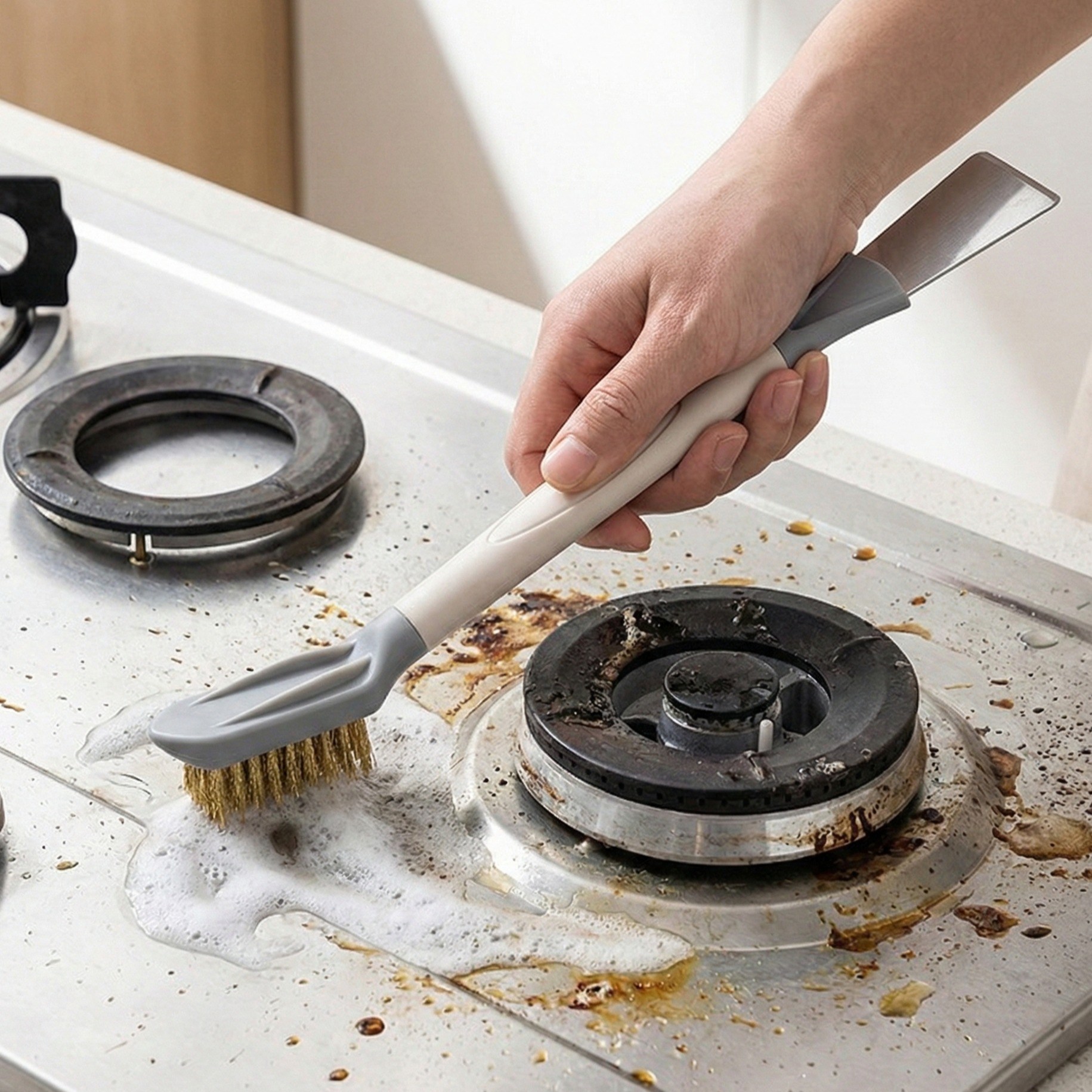 갱모아 가스렌지 찌든때 강력제거 청소솔 스크래퍼, 2개, 화이트 11,700원