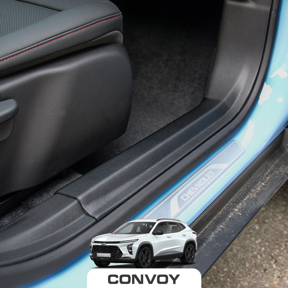 콘보이 쉐보레 트랙스 크로스오버 가죽 도어커버 튜닝 실내용품 스크래치방지 인테리어몰딩 28,000원