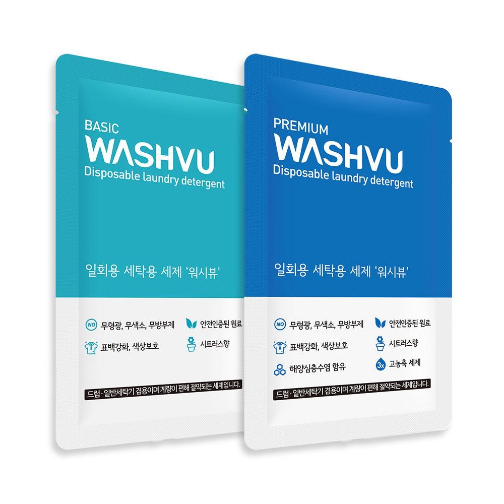 [워시뷰] 초간편 일회용 세제 /100개/프리미엄 33,000원