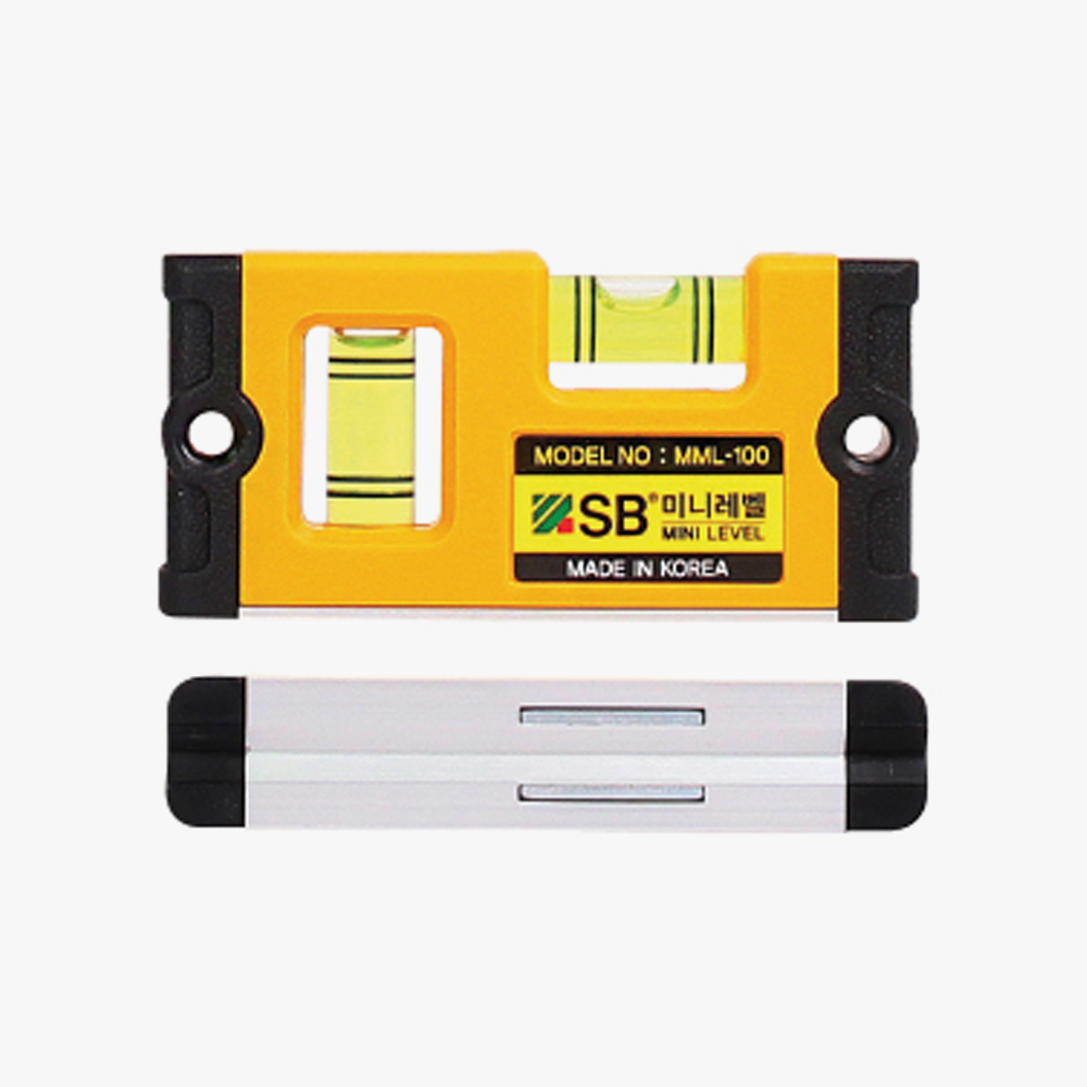 에스비 수평기 MML-100 미니레벨 소형수평기 자석수평계 100mm,150mm,200mm, 1개 16,580원