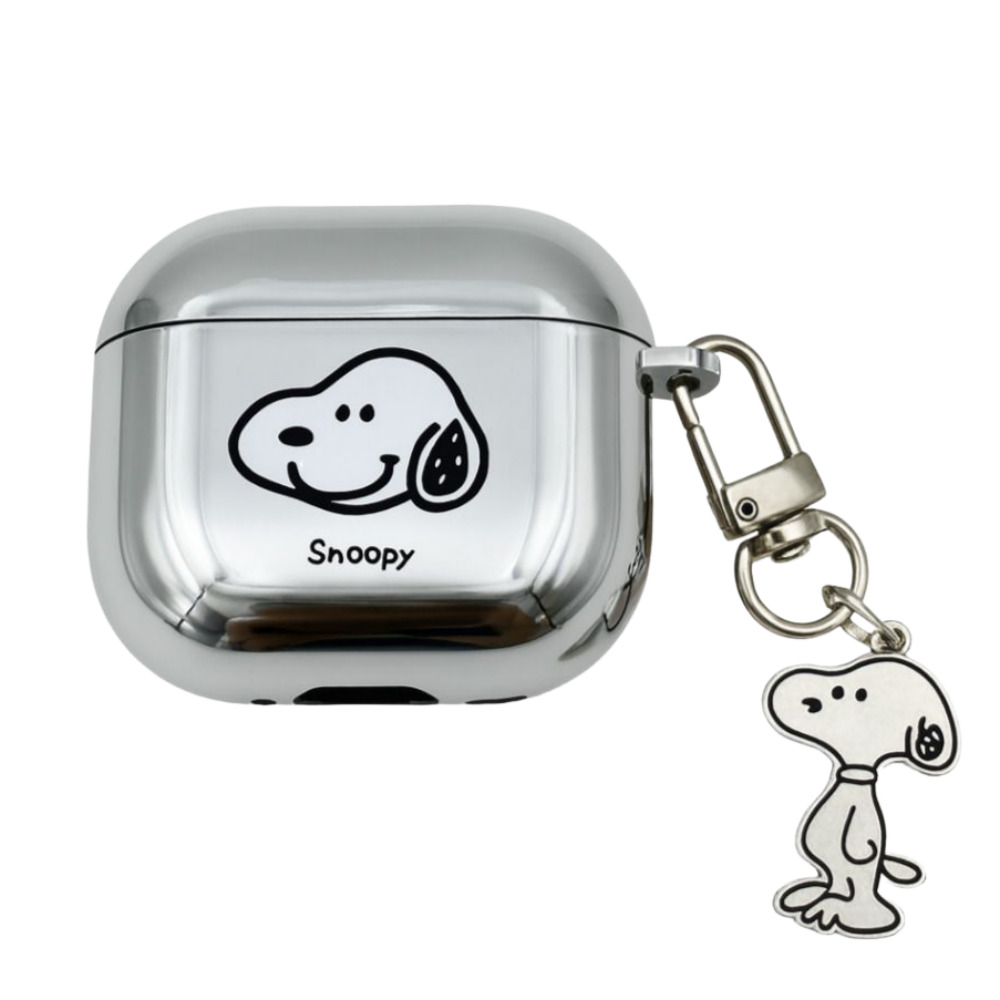 실버 메탈 스누피 미러 에어팟케이스 키링 세트 13,200원