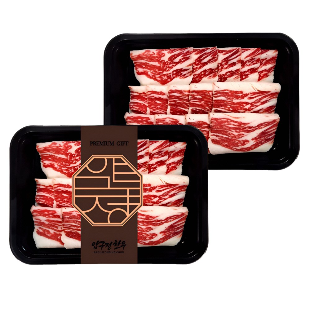 압구정한우 1++ 한우 차돌박이 400g (200gx2팩) 냉동 구이용 슬라이스 샤브샤브 국거리 불고기 볶음 최상급 국내산 투뿔 마장동 정육 프리미엄 바베큐 캠핑 홈파티 소고기, 200g, 2개 57,900원