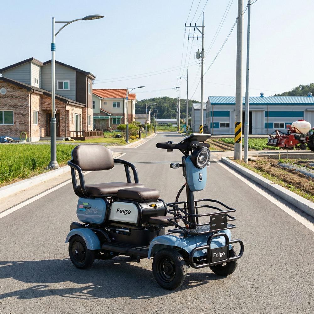 에코오토텍 마실용 전동스쿠터 사륜 어르신 노인 전동차 바이크, 블루 959,700원