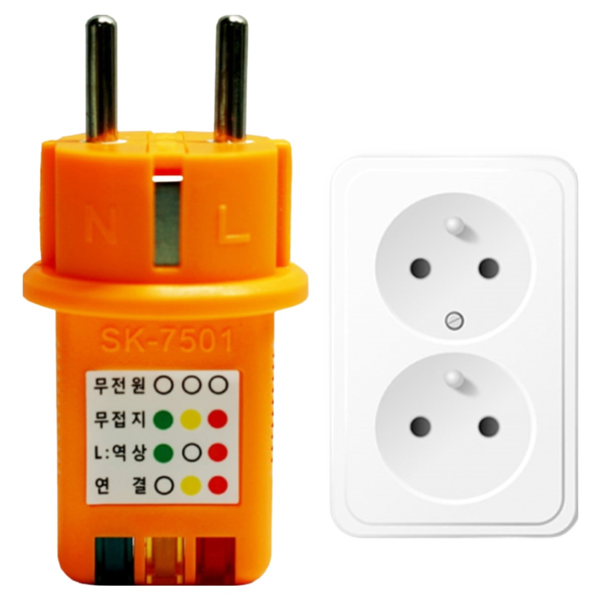 SK-7501 콘센트 접지확인 테스터기 접지확인유무 SK7501, 현재가 9,880원
