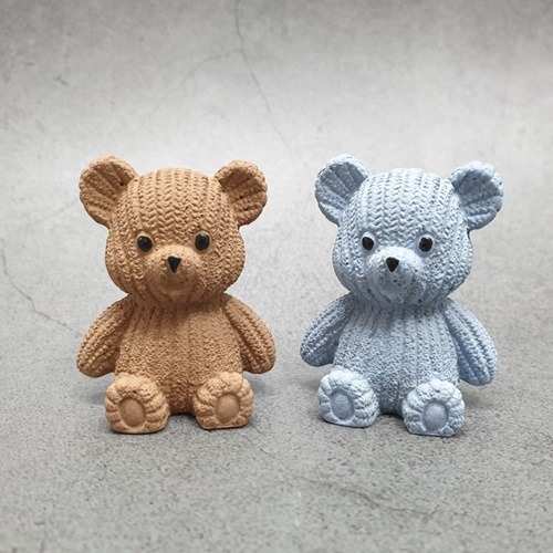 수제몰드 - 니트 곰돌이 베어 3D , 1구, 단일색상 5,900원